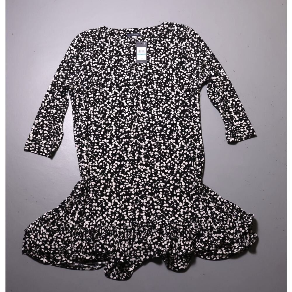 NWT Plus Size Tommy Hilfiger Women's Dress black & white floral A22J15M7 sz 16